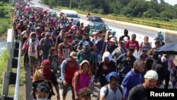 Caravana de migrantes en Chiapas, México el 24 de octubre de 2021. REUTERS/Jose Torres