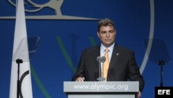 Antonio Castro, durante la 125 sesión del Comité Olímpico Internacional, en Argentina. Archivo.