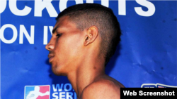 El boxeador cubano de los 56 kg Marcos Forestal.