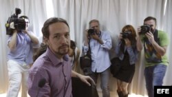 El eurodiputado electo y portavoz de Podemos, Pablo Iglesias.