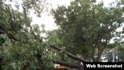 Severa tormenta local provoca daños de consideración en Jatibonico.