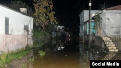 Inundaciones en la provincia Holguín asociadas a las lluvias de un nuevo frente frío.