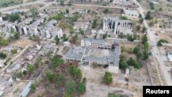 Imágenes de dron muestran la destrucción en la ciudad de Oleshky