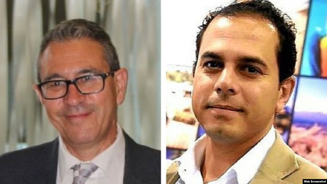 El periodista español César Jara (i) y el empresario cubano Yolexi Singh fueron implicados por la inteligencia española en una trama de espionaje.