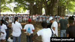 Reporta Cuba Damas en Parque Gandhi, domingo 26 de octubre. Foto: Angel Moya.