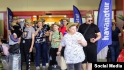 Turistas rusos en Cuba. 