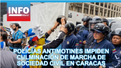 Policías antimotines impiden culminación de marcha de sociedad civil en Caracas 
