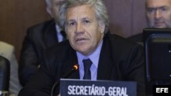 Luis Almagro, durante la sesión regular del Consejo Permanente dedicada a Venezuela.
