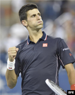 Novak Djokovic tras derrotar a Andy Murray.