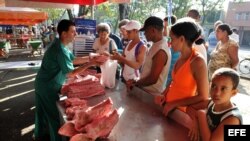En la capital, comerciante de carne de cerdo (Archivo)