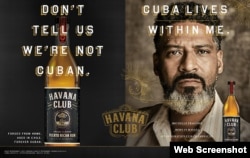 Campaña de Bacardí para promocionar el ron Havana Club destilado en Puerto Rico.