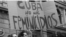 Protesta por violencia de género en Cuba.