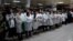 Un grupo de médicos cubanos fue recibido en una ceremonia a su llegada al Aeropuerto Internacional José Martí de La Habana.