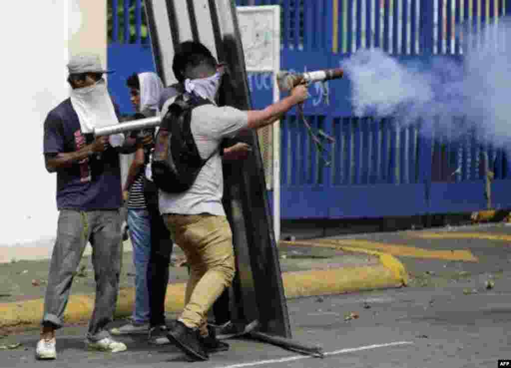 Manifestantes contra Daniel Ortega en Nicaragua.