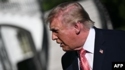 El presidente de EEUU, Donald Trump, habla a la prensa en la Casa Blanca. 