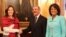 El presidente dominicano, Danilo Medina con Mariela Castro.