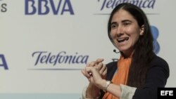 Yoani Sánchez cuenta su experiencia comunicativa en pro de la libertad hoy en el III Conreso Iberoamericano de Redes Sociales que se celebra en Burgos. 