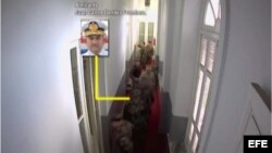 Imagen del video difundido por el gobierno paraguayo en el que se identifica a los militares que asistieron a la reunión.