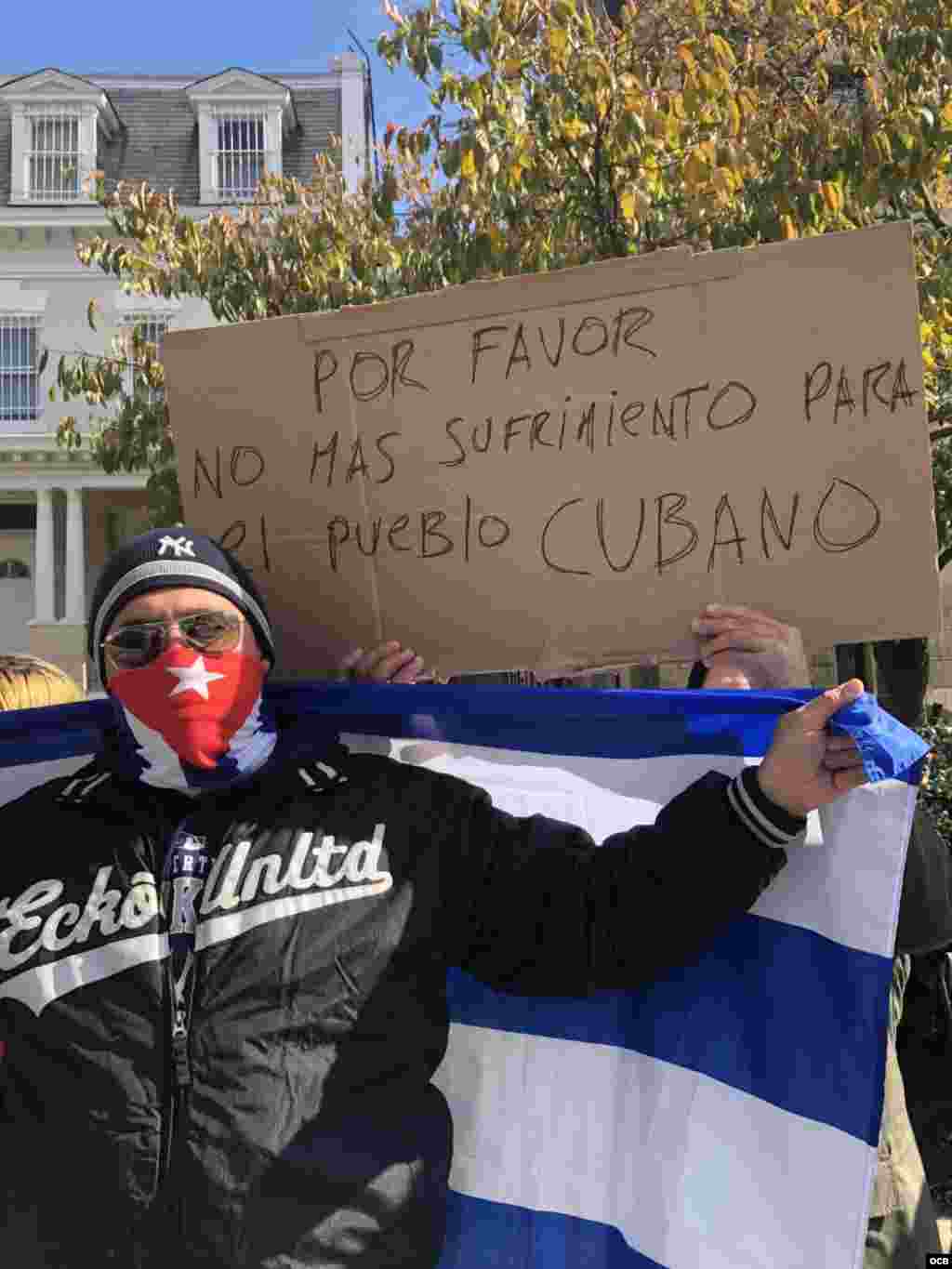 Exiliados cubanos se manifiestan en Washington para exigir la liberaci&#243;n de Jos&#233; Daniel Ferrer. (Foto: Michelle Sagu&#233;)