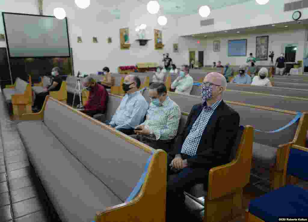 El exilio cubano brinda apoyo espiritual al movimiento San Isidro en la iglesia san Lazaro