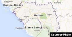 Mapa de Guinea-Conakry.