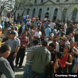 Protesta de cuentapropistas en Holguín.