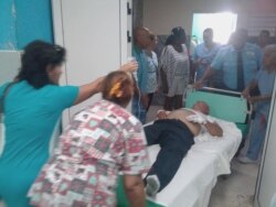 Heridos de accidente de tránsito en Camagüey son atendidos en hospital l Manuel Ascunce Domenech. (Facebook/Adelante)