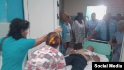 Heridos de accidente de tránsito en Camagüey son atendidos en hospital l Manuel Ascunce Domenech. (Facebook/Adelante)