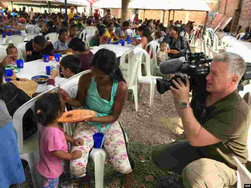 Casa de Paso “Divina Providencia“, donde se distribuyen más de 4 mil comidas a los venezolanos en Cúcuta gracias a la ayuda humanitaria.