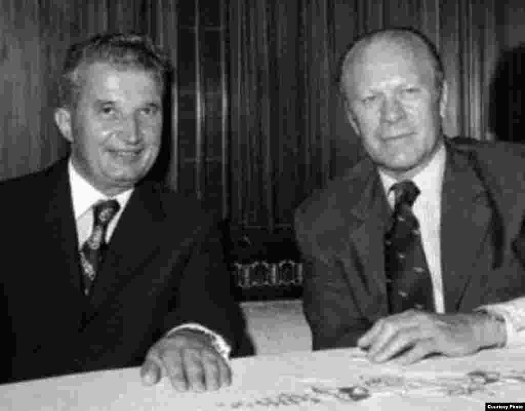 Gerald Ford y Ceausescu.