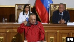  Diosdado Cabello durante una sesión de la Asamblea Nacional Constituyente (ANC) de Venezuela, compuesta solo por oficialistas.