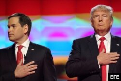 En el 2016, Marco Rubio y Donald Trump se enfrentaron en la campaña presidencial por el Partido Republicano .