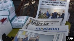 Diarios bolivianos anuncian la victora del MAS.