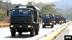 Tropas de la Brigada 416 de artillería pesada del Ejército de Venezuela.