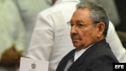 Raúl Castro en la Asamblea Nacional. 