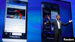 El presidente de Research in Motion (RIM) Thorsten Heins en el lanzamiento del nuevo Blackberry 10. 