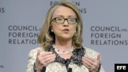 Hillary Clinton, durante su intervención en el Council on Foreign Relations