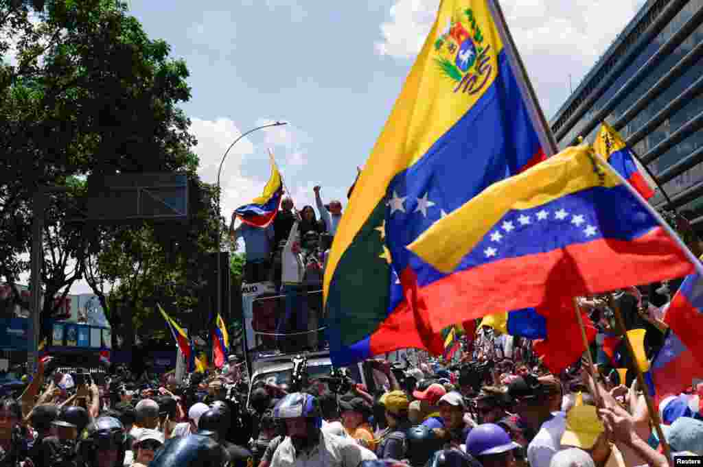 La marcha en Caracas.