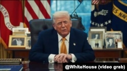 El presidente Donald Trump en la Oficina Oval de la Casa Blanca.