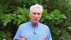 Díaz Canel habla a los medios el 12 de junio de 2026.