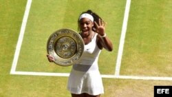 Serena Williams. Su sexto título en Wimbledon.