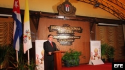 Canciller cubano, Bruno Rodríguez, en conferencia de prensa sobre visita del Papa Benedicto XVI a Cuba