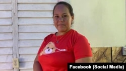 Eliannis Villavicencio, esposa del preso político cubano Alexander Verdecia.