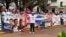 Protesta en Panamá exigiendo liberación de siete panameños detenidos en Cuba 