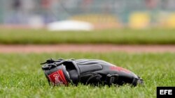 Foto de un guante de béisbol. 