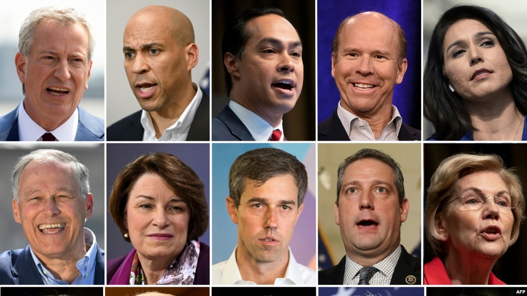 Candidatos presidenciales demócratas en las elecciones 2020.