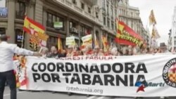 Catalanes contra el separatismo protestan para reivindicar 'Tabarnia'