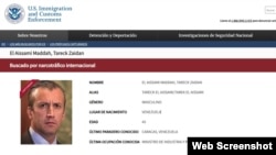 El banner que muestra la captura de Tareck El Aissami.