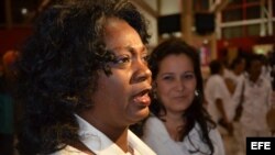 La líder del grupo disidente Damas de Blanco, Berta Soler. Archivo.