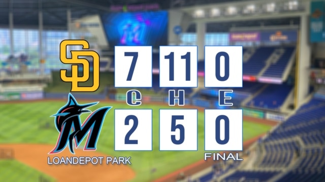 Derrota de los Marlins de Miami frente a los Padres de San Diego - julio 25, 2026